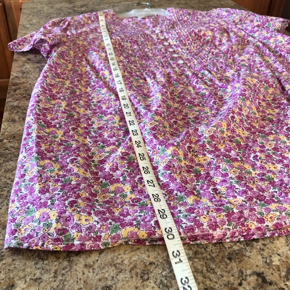 Woman Within Short Sleeve Floral Top Size 14/16 - Picture 3 of 9